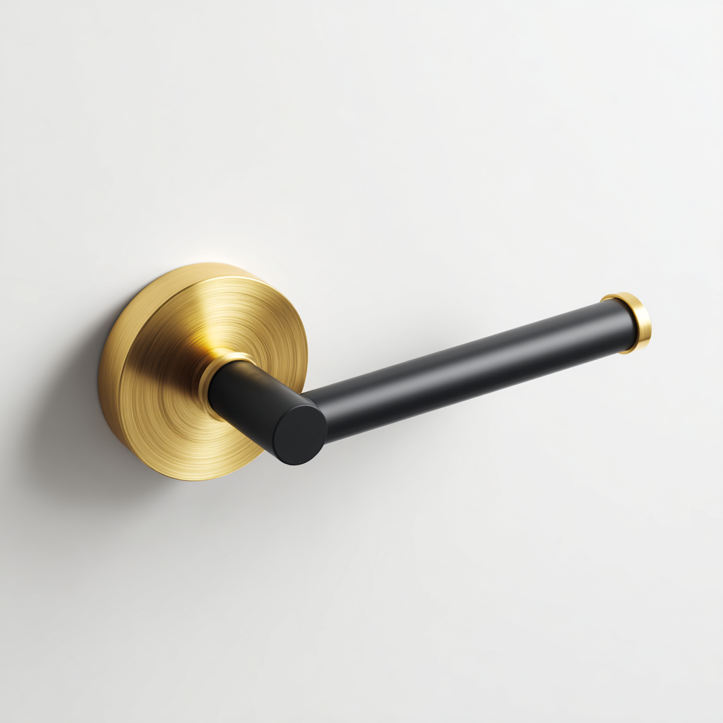 Terlinzo Pivot Toilet Paper Holder - Black & Gold